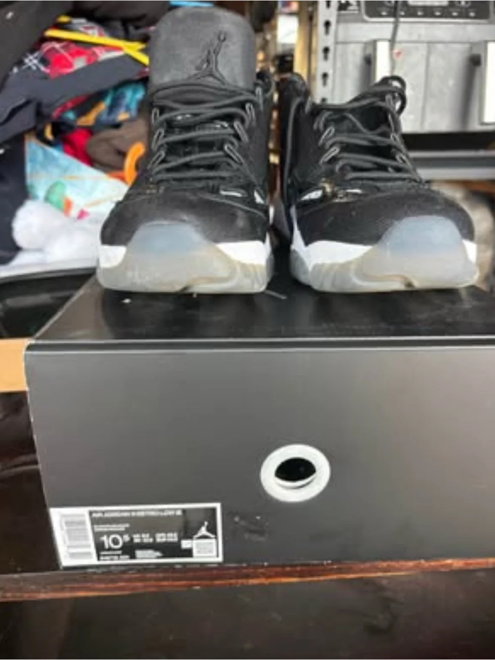 Jordan Retro Low IE Sneakers in Black and White